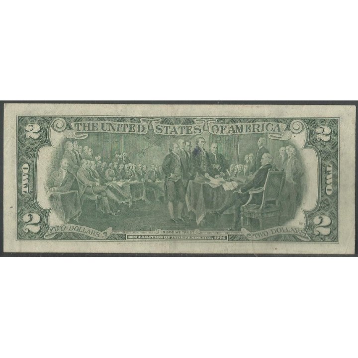 Estados Unidos 2 Dollars 1976 K P461 reverso