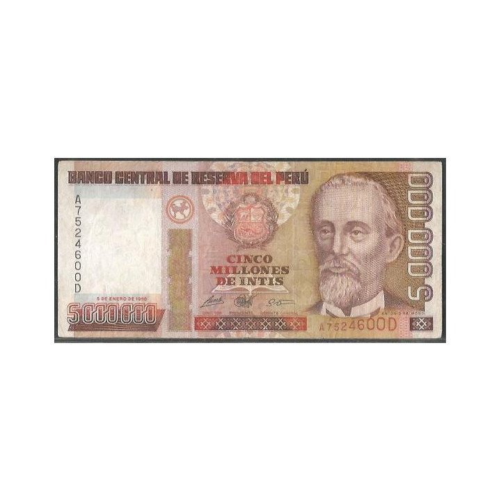 Peru 5.000.000 Intis 5 Ene 1990 P149