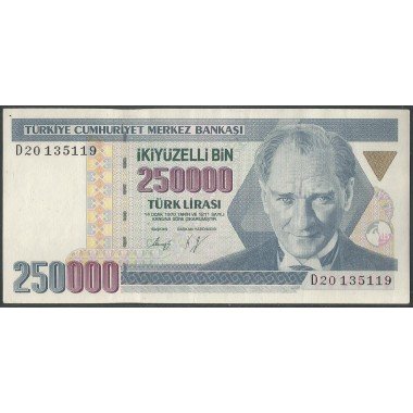 Turkya, 250.000 Liras L1970 (1998) P211