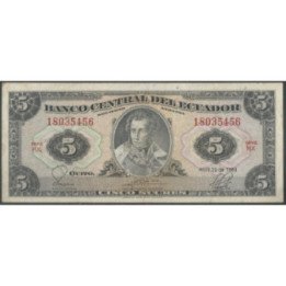 Ecuador 5 Sucres 20 Abr 1983 HX Firma 2 P108b