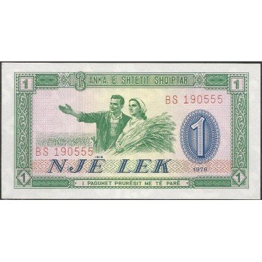 Albania, 1 Lek 1976 P40a