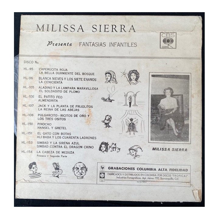 Milissa Sierra El soldadito de plomo Aladino y l - Colombia reverso