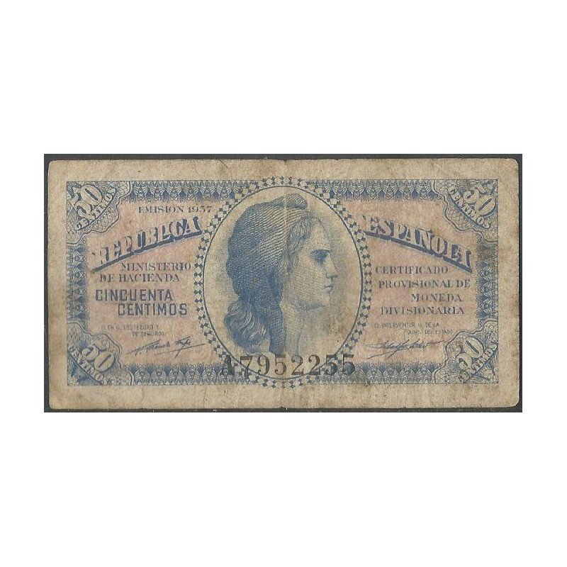 España, 50 Centimos 1937 P93