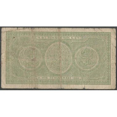 Italia, 1 Lira 23 Nov 1944 P29a