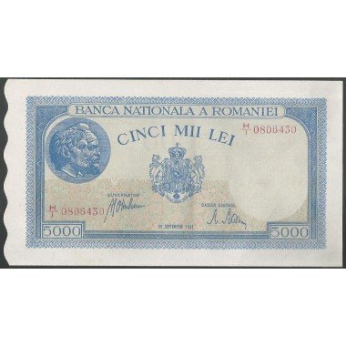 Rumania, 5.000 Lei 28 Sep 1943 P55