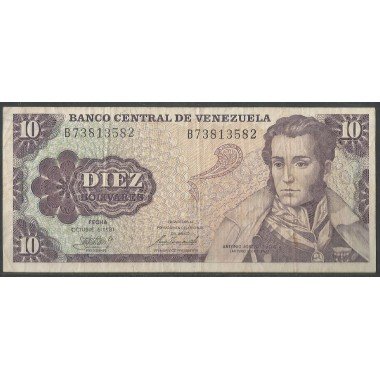 Venezuela, 10 Bolivares 6 Oct 1981 B 8 Dig P60a