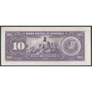 Venezuela, 10 Bolivares 8 Dic 1992 N8 P61c