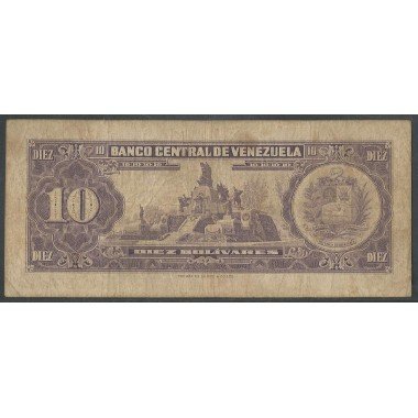 Venezuela, 10 Bolivares 6 Jun 1961 G 7 Dig P42a