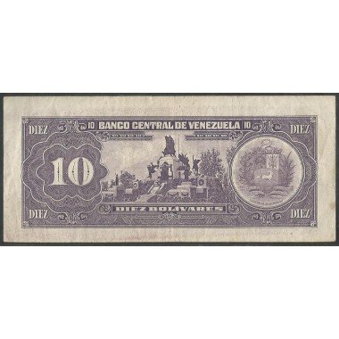 Venezuela, 10 Bolivares 5 Jun 1995 Q8 Dig P61d