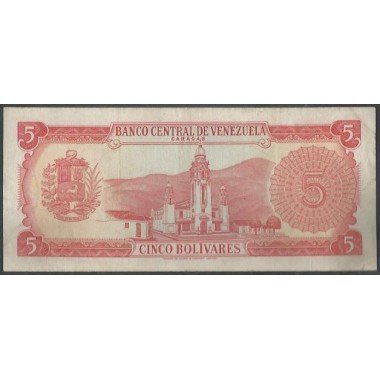 Venezuela, 5 Bolivares 29 Ene 1974 B 7 Dig P50h