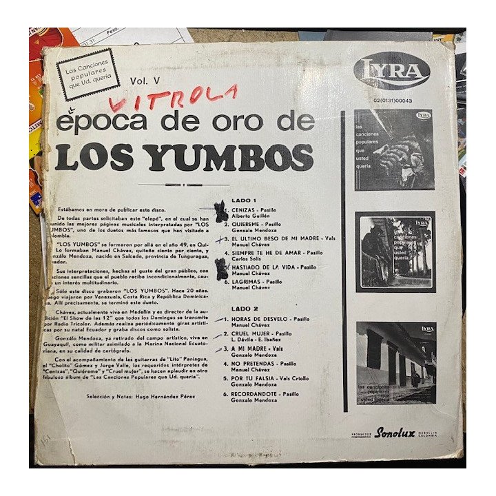Epoca de oro de loa Yumbos - Colombia reverso