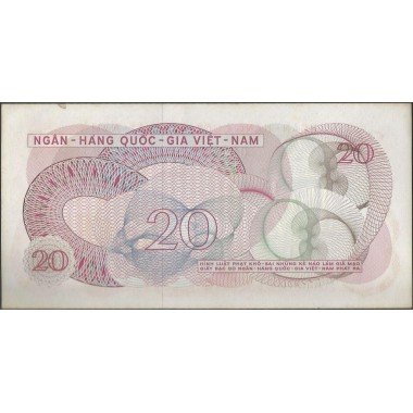 Vietnam Sur, 20 Dong  ND1969 P24a