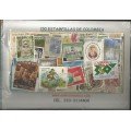 Colombia, 150 estampillas usadas