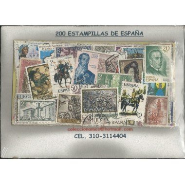 España, 200 Estampillas usadas