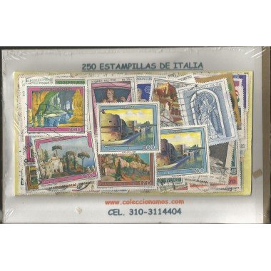 Italia, 250 estampillas usadas