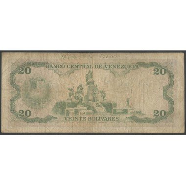Venezuela, 20 Bolivares 18 Sep 1979 Y 7 Dig P53c