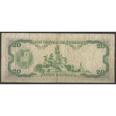 Venezuela, 20 Bolivares 31 May 1990 D 8 Dig P63c