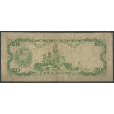 Venezuela, 20 Bolivares 31 May 1990 N 8 Dig P63c