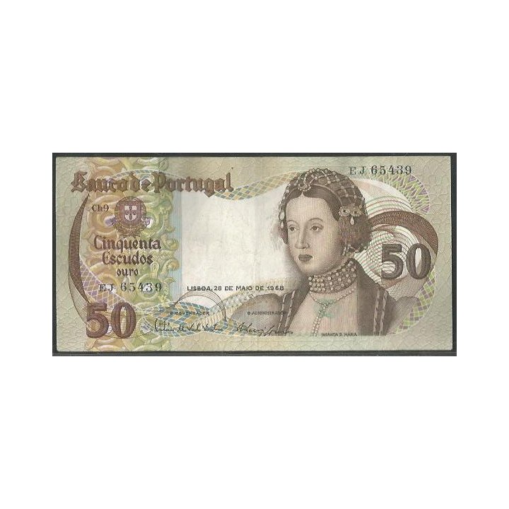 Portugal 50 Escudos 28 May 1968 P174a