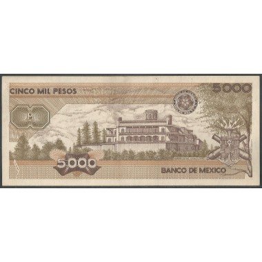 Mexico, 5.000 Pesos 28 Mar 1989 Serie KA P88c
