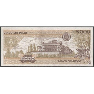 Mexico, 5.000 Pesos 19 Jul 1985 Serie GP P88a