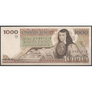 Mexico, 1000 Pesos 13 May 1983 Serie UJ P80a