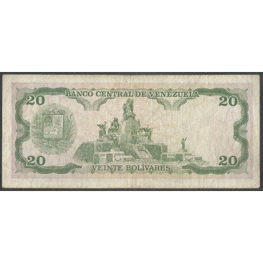 Venezuela, 20 Bolivares 5 Jun 1995 E 8 Dig P63e