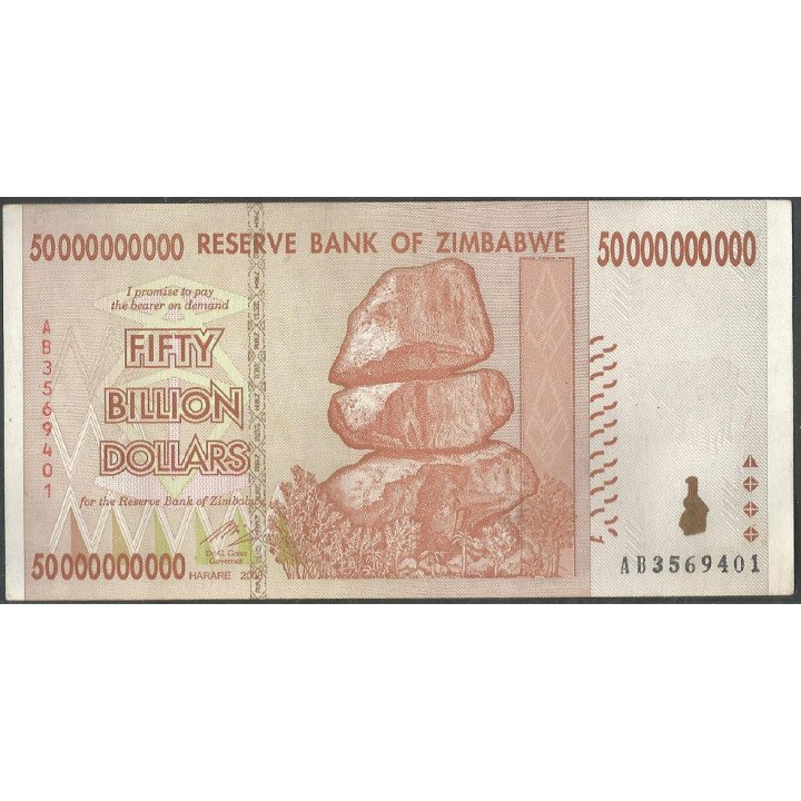 Zimbabwe 50.000.000.000 Dollars 2008 P87