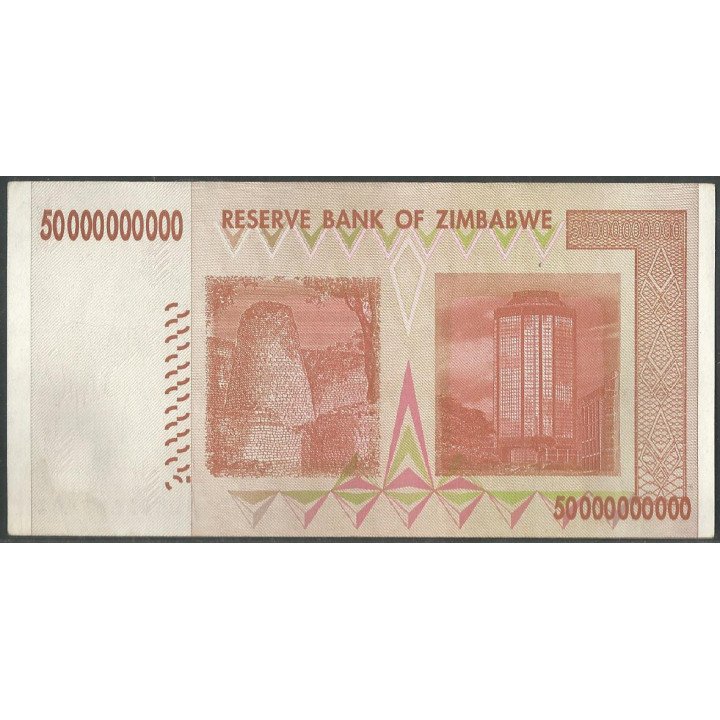 Zimbabwe 50.000.000.000 Dollars 2008 P87 reverso