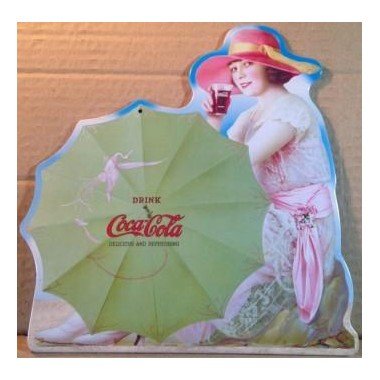 Placa Metálica Delicious & Refreshing Coca-Cola 25 cm X 25 cm