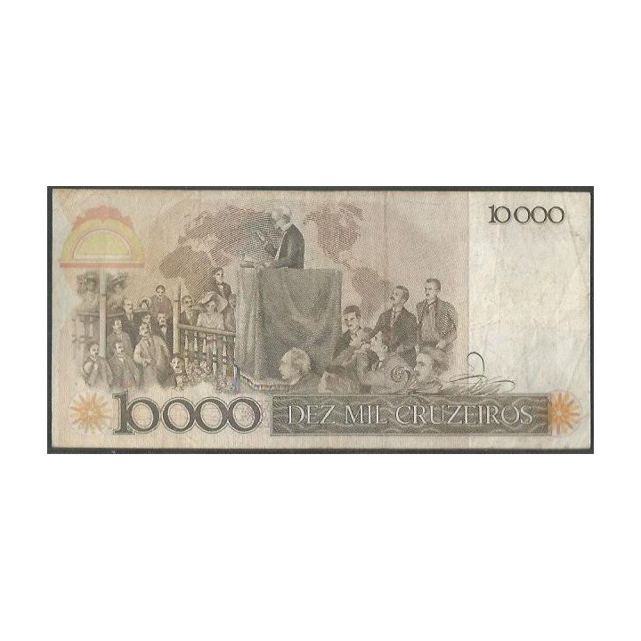 Brasil 10 Cruzados ND1986 Firma 23 P206 reverso