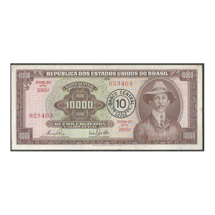 Brasil 10 Cruzeiros Novos ND1967 P190b