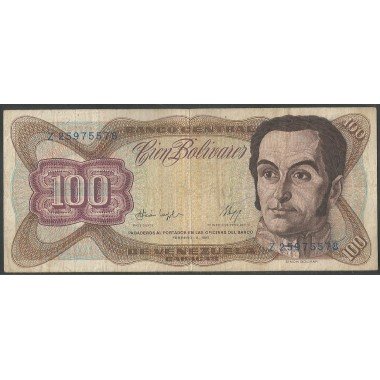 Venezuela, 100 Bolivares 3 Feb 1987 Z 8 Dig P66a