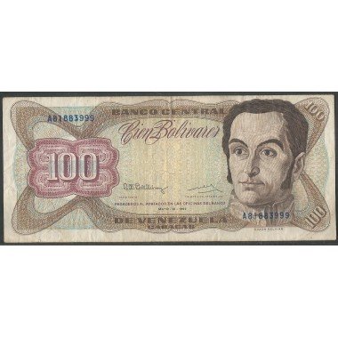 Venezuela, 100 Bolivares 12 May 1992 A 8 Dig P66d