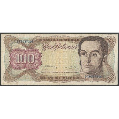 Venezuela, 100 Bolivares 12 May 1992 D 8 Dig P66d