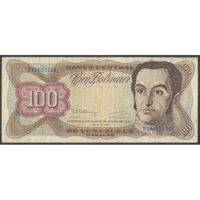 Venezuela, 100 Bolivares 12 May 1992 D 8 Dig P66d