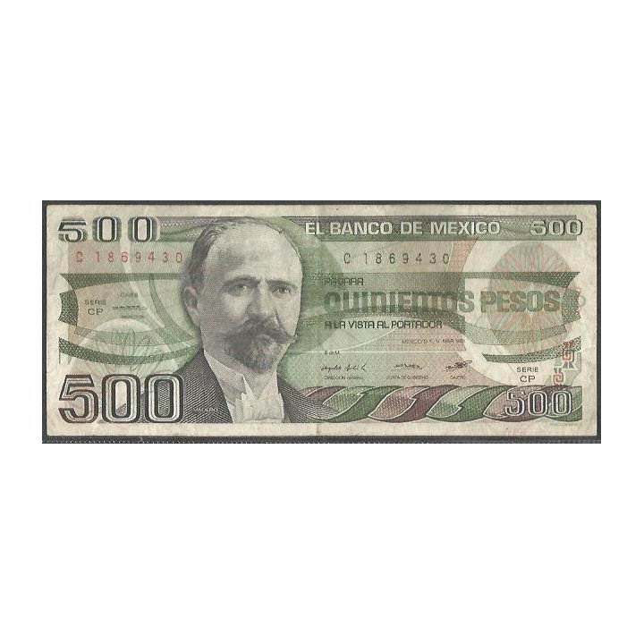 Mexico 500 Pesos 14 Mar 1983 Serie CP P79a