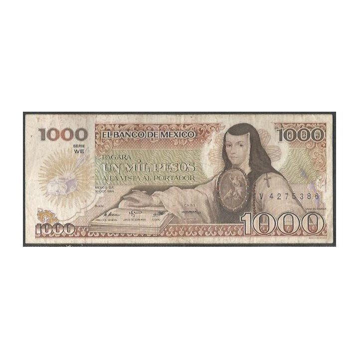Mexico 1.000 Pesos 30 Oct 1984 Serie WE P81