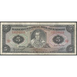 Ecuador 5 Sucres 14 Mar 1975 HM P108a