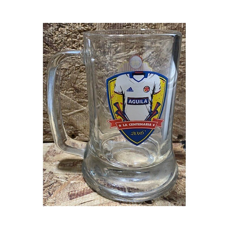 Jarro vidrio Cerveza Aguila "La Centenaria" 12 cm X 8 cm