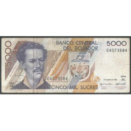Ecuador 5.000 Sucres 8 Ago 1995 AL P128b