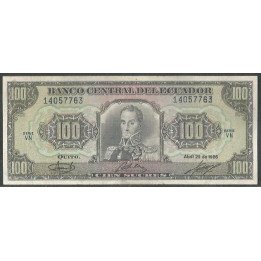 Ecuador 100 Sucres 29 Abr 1986 VN P123