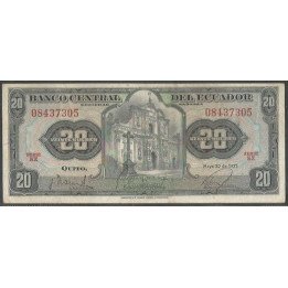Ecuador 20 Sucres 20 May 1971 KZ P103b