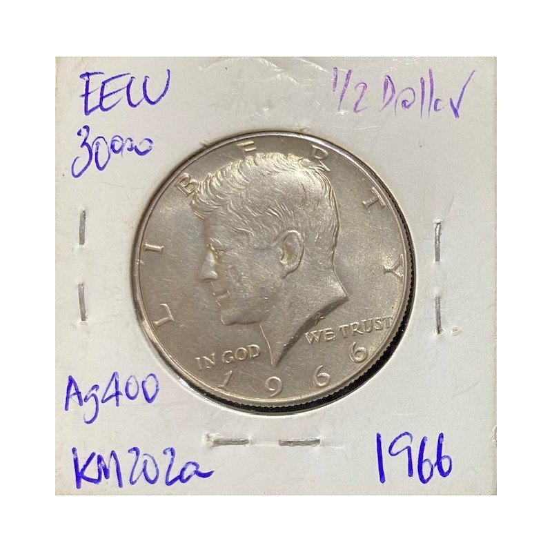 Estados Unidos 1/2 Dollar Kennedy Ag400 1965-70 KM202a