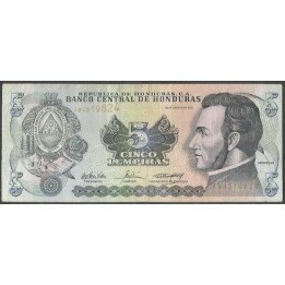 Honduras 5 Lempiras 26 Ago 2004 P85d