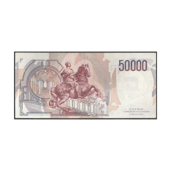 Italia 50.000 Liras 6 Feb 1984 P113a reverso