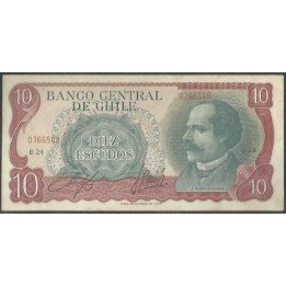 Chile 10 Escudos ND1967-76 B P142Aa