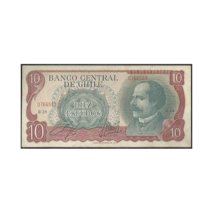 Chile 10 Escudos ND1967-76 B P142Aa