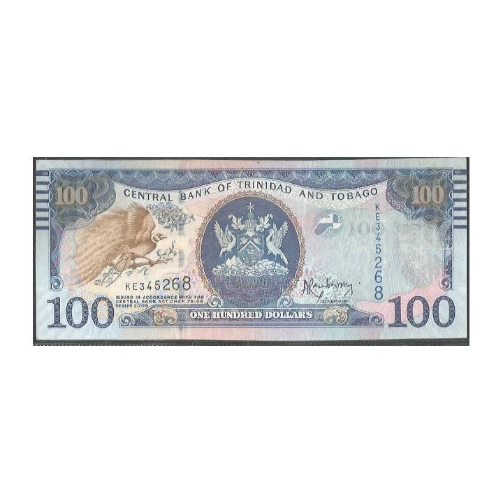 Trinidad y Tobago 100 Dollars 2006 Firma Rambarran P51b