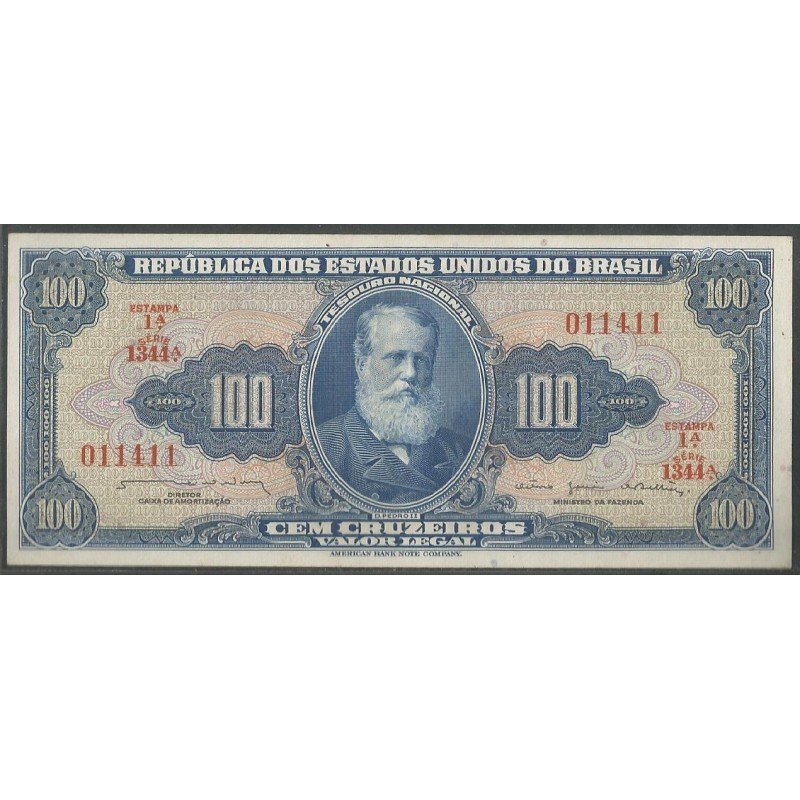 Brasil, 100 Cruzeiros ND1964 Firma 13 P170b
